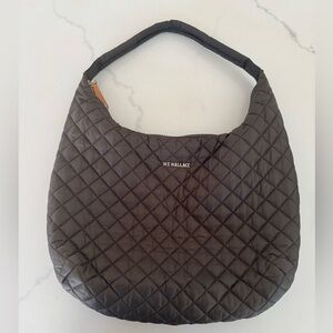 Mz Wallace Large Metro Shoulder Bag Magnet Gray